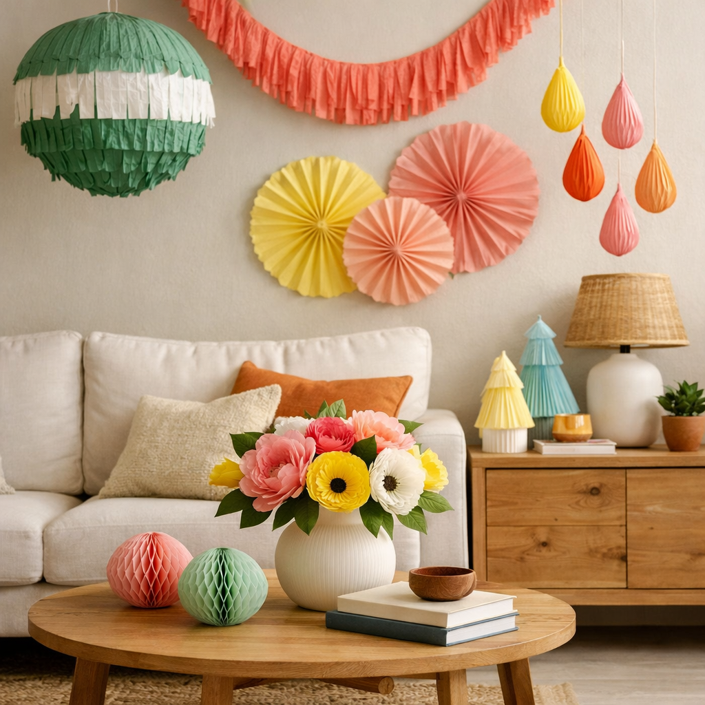 Décoration papier crépon facile : idées déco à copier