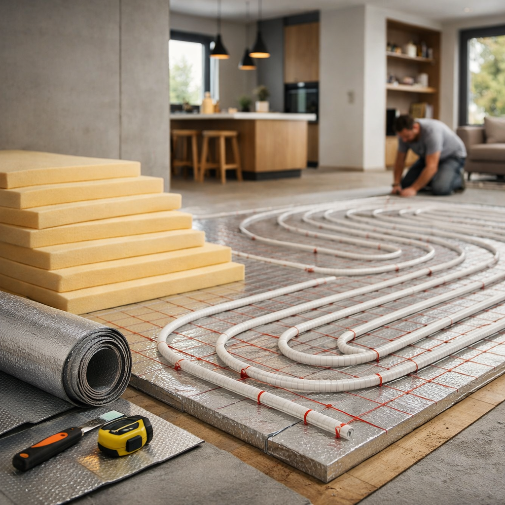 Isolant pour chauffage sol : le guide pratique efficace